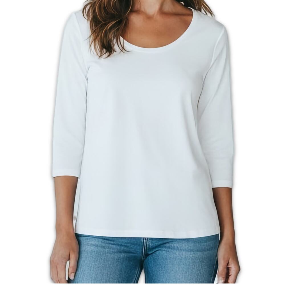 Belle by Kim Gravel Black White 2 Pack Layering Tops Basics XS